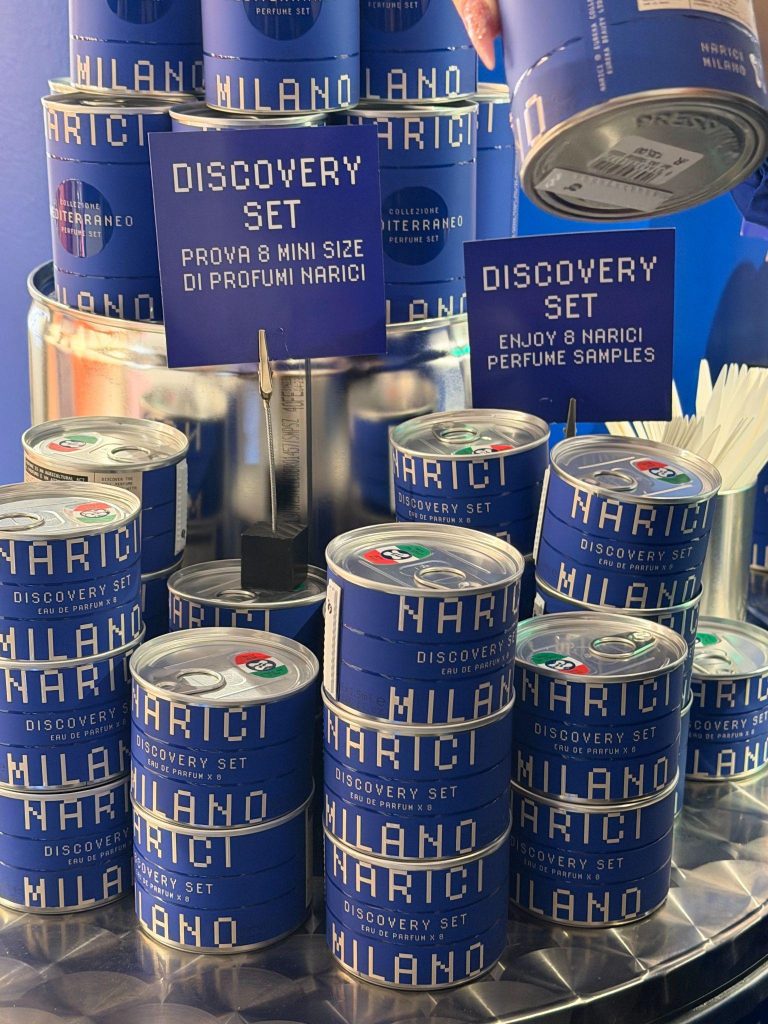 Парфюмерные discovery-наборы Marici Milano на витрине в Милане